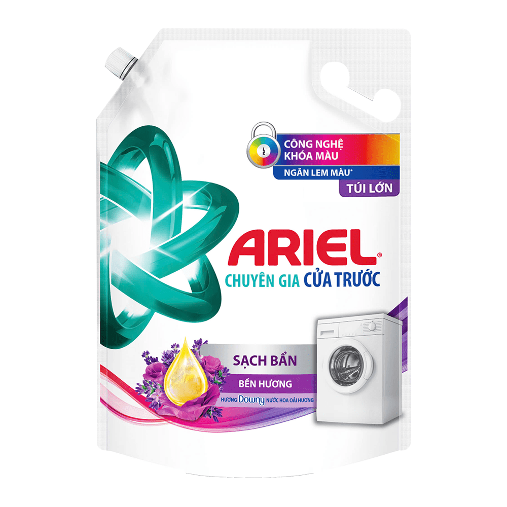 Ariel Liquid Detergent Front Load Downy Lavender 3.05kg x 4 pouches